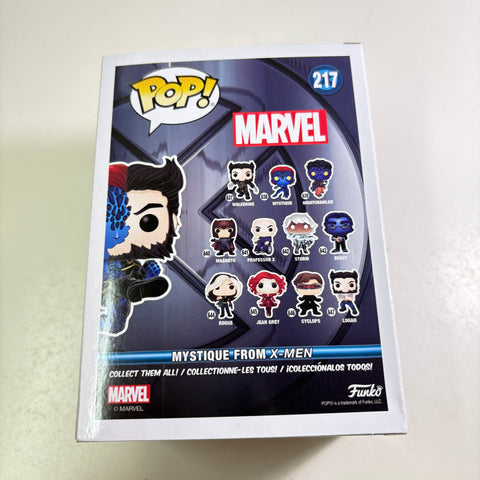 BOX FLAWS VIEW PHOTOS Mystique - Marvel Funko Pop 217 Vinyl Figure Exclusive