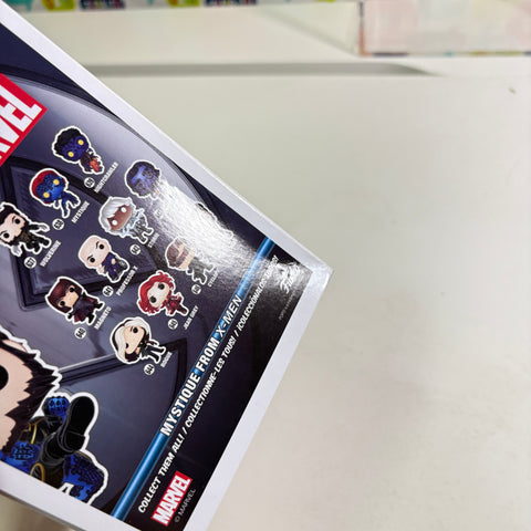 BOX FLAWS VIEW PHOTOS Mystique - Marvel Funko Pop 217 Vinyl Figure Exclusive