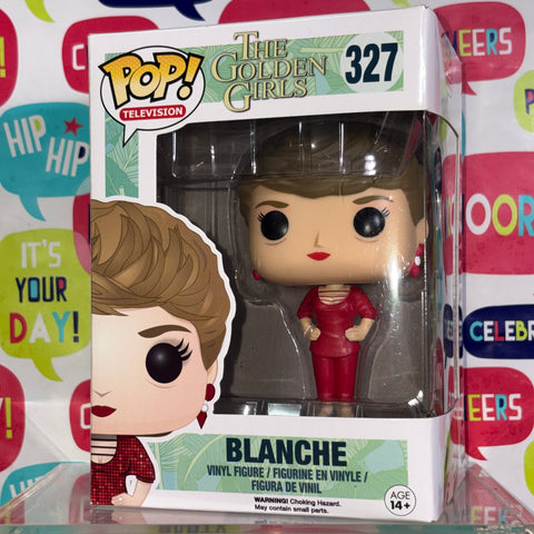BOX FLAWS VIEW PHOTOS Blanche - Golden Girls Funko Pop 327 Vinyl Figure (11.4 Cm L × 8.9 Cm W × 15.9 Cm H)