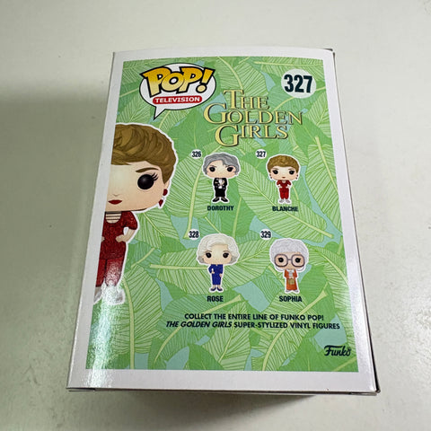 BOX FLAWS VIEW PHOTOS Blanche - Golden Girls Funko Pop 327 Vinyl Figure (11.4 Cm L × 8.9 Cm W × 15.9 Cm H)
