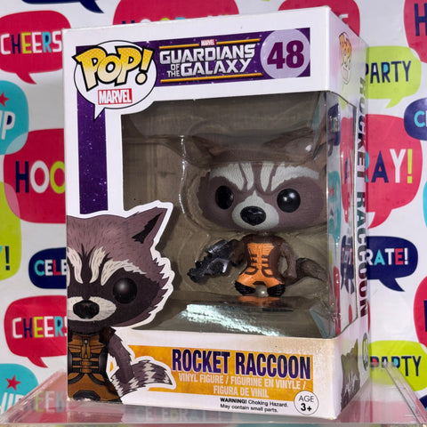 WATER DAMAGE VIEW PHOTOS Rocket Raccoon - Guardians of The Galaxy Marvel Funko Pop 48 Vinyl Figure