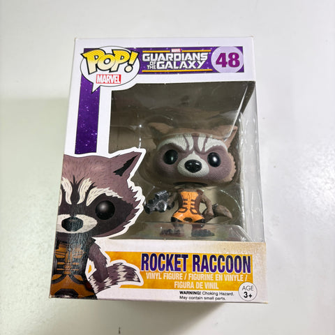WATER DAMAGE VIEW PHOTOS Rocket Raccoon - Guardians of The Galaxy Marvel Funko Pop 48 Vinyl Figure