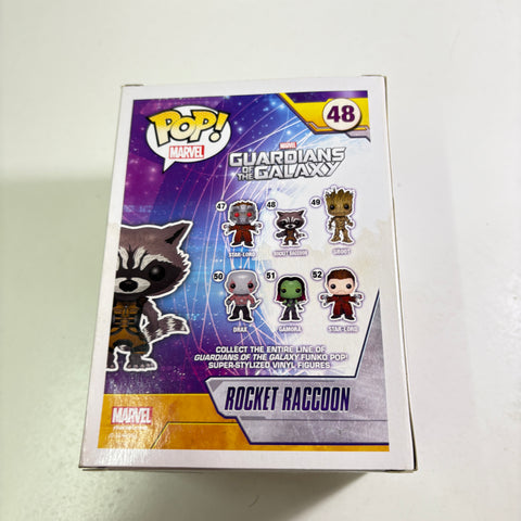 WATER DAMAGE VIEW PHOTOS Rocket Raccoon - Guardians of The Galaxy Marvel Funko Pop 48 Vinyl Figure