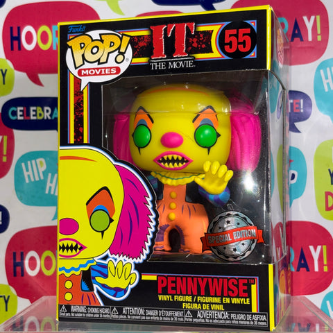 Pennywise BLACKLIGHT - IT Funko Pop Vinyl Figure (11.4 Cm L × 8.9 Cm W × 15.9 Cm H)