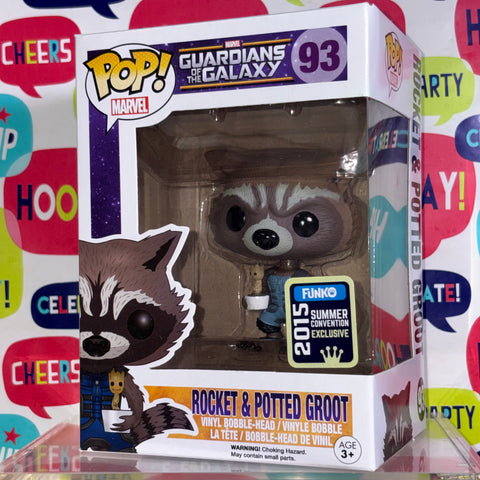 SUNFADE BOX DAMAGE VIEW PHOTOS Rocket Raccoon - Guardians of The Galaxy Marvel Funko Pop 93 Vinyl Figure Summer Convention