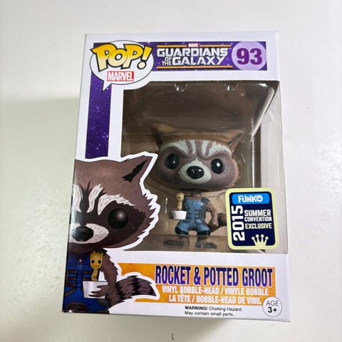 SUNFADE BOX DAMAGE VIEW PHOTOS Rocket Raccoon - Guardians of The Galaxy Marvel Funko Pop 93 Vinyl Figure Summer Convention