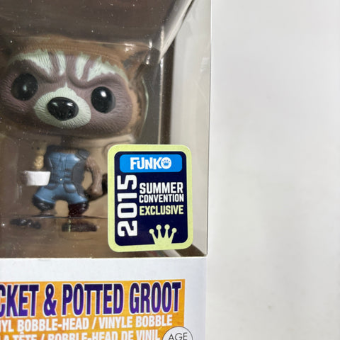 SUNFADE BOX DAMAGE VIEW PHOTOS Rocket Raccoon - Guardians of The Galaxy Marvel Funko Pop 93 Vinyl Figure Summer Convention