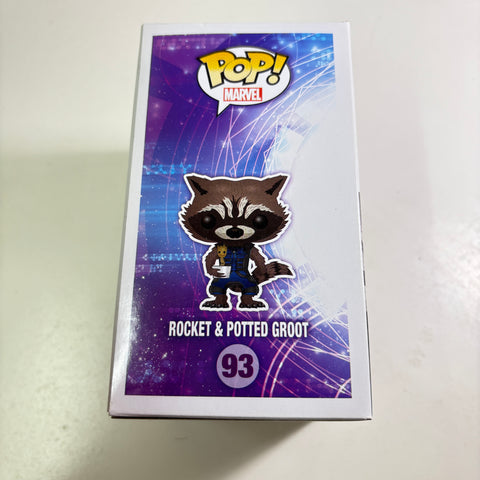 SUNFADE BOX DAMAGE VIEW PHOTOS Rocket Raccoon - Guardians of The Galaxy Marvel Funko Pop 93 Vinyl Figure Summer Convention