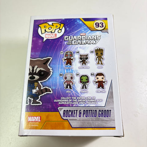 SUNFADE BOX DAMAGE VIEW PHOTOS Rocket Raccoon - Guardians of The Galaxy Marvel Funko Pop 93 Vinyl Figure Summer Convention