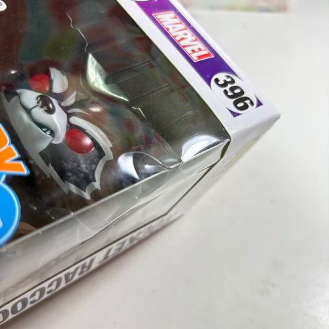 BOX FLAWS VIEW PHOTOS Rocket Raccoon - Guardians of The Galaxy Marvel Funko Pop 396 Vinyl Figure Exclusive