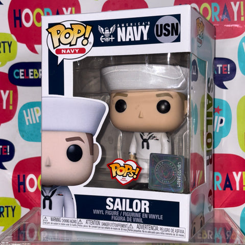 Navy - Sailor Funko Pop USN Whte Uniform Male Pop with a Purpose