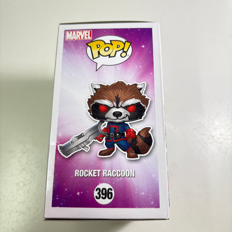 BOX FLAWS VIEW PHOTOS Rocket Raccoon - Guardians of The Galaxy Marvel Funko Pop 396 Vinyl Figure Exclusive
