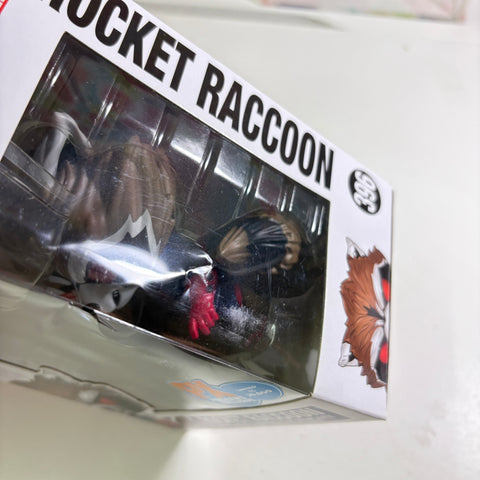 BOX FLAWS VIEW PHOTOS Rocket Raccoon - Guardians of The Galaxy Marvel Funko Pop 396 Vinyl Figure Exclusive