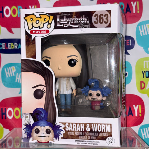 WATER BOX DAMAGE Sarah & Worm - Labyrinth Funko Pop 363 Vinyl Figure (11.4 Cm L × 8.9 Cm W × 15.9 Cm H)