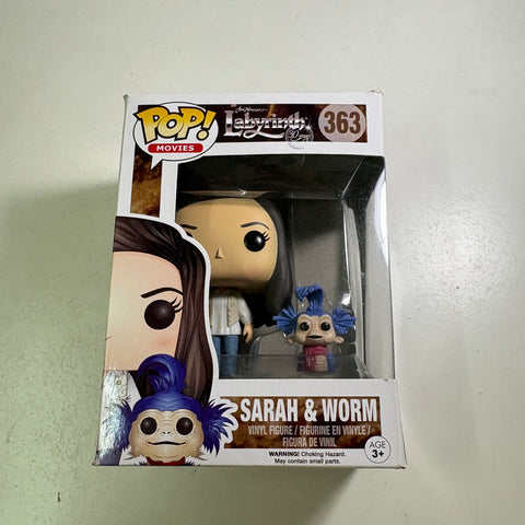 WATER BOX DAMAGE Sarah & Worm - Labyrinth Funko Pop 363 Vinyl Figure (11.4 Cm L × 8.9 Cm W × 15.9 Cm H)