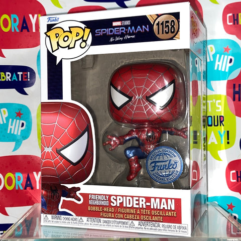 Spider-Man (Friendly Neighbourhood/Metallic) - Marvel Funko Pop 1158 Exclusive