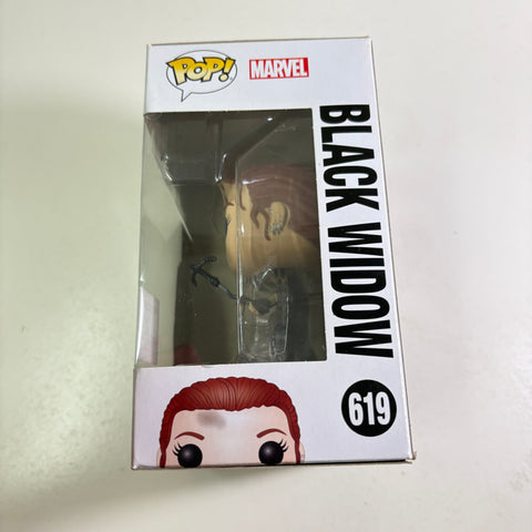BOX FLAWS VIEW PHOTOS Black Widow - Marvel Funko Pop 619 Vinyl Figure Exclusive
