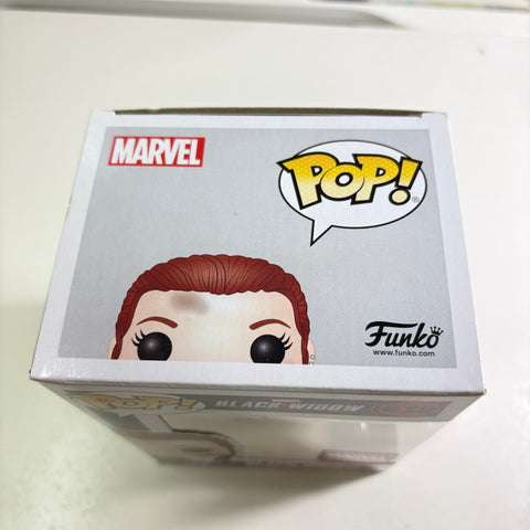 BOX FLAWS VIEW PHOTOS Black Widow - Marvel Funko Pop 619 Vinyl Figure Exclusive