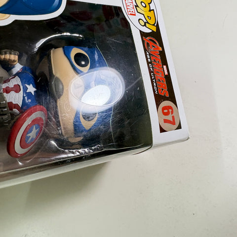 BOX FLAWS VIEW PHOTOS Captain America - Age of Ultron Marvel Funko Pop 67 Vinyl Figure
