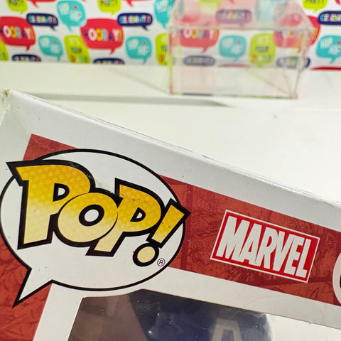 SEVERE BOX DAMAGE VIEW PHOTOS Captain America - Marvel Funko Pop 06 Vinyl Figure Summer Convention