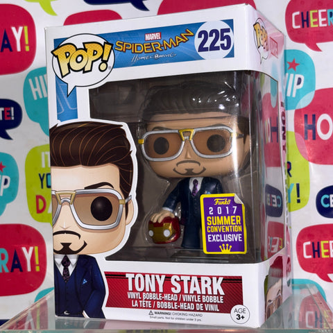 BOX FLAWS VIEW PHOTOS Tony Stark/Iron Man - Marvel Funko Pop 225 Vinyl Figure Summer Convention