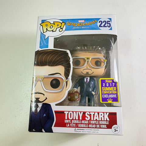 BOX FLAWS VIEW PHOTOS Tony Stark/Iron Man - Marvel Funko Pop 225 Vinyl Figure Summer Convention