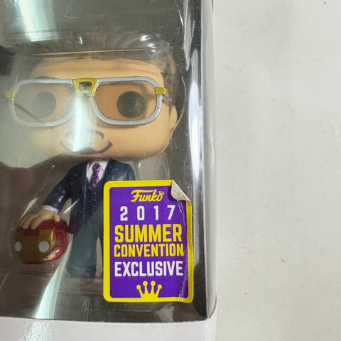 BOX FLAWS VIEW PHOTOS Tony Stark/Iron Man - Marvel Funko Pop 225 Vinyl Figure Summer Convention