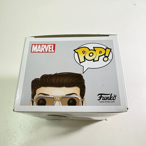 BOX FLAWS VIEW PHOTOS Tony Stark/Iron Man - Marvel Funko Pop 225 Vinyl Figure Summer Convention