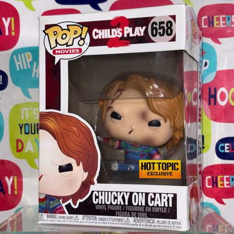 BOX FLAWS VIEW PHOTOS Chucky on Cart Funko Pop 658 Vinyl Figure (11.4 Cm L × 8.9 Cm W × 15.9 Cm H)