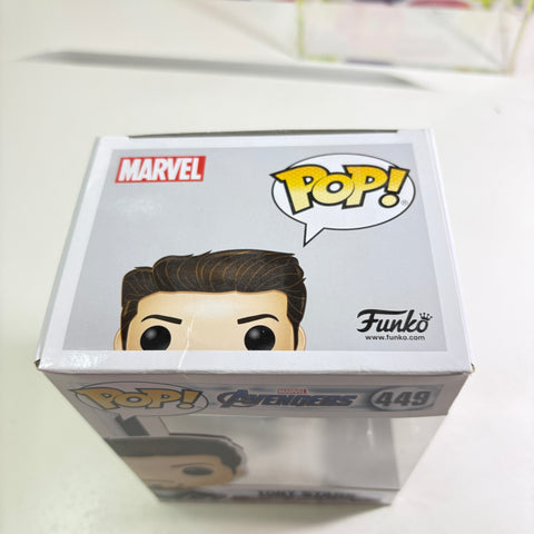 BOX FLAWS VIEW PHOTOS Tony Stark/Iron Man - Marvel Funko Pop 225 Vinyl Figure Summer Convention