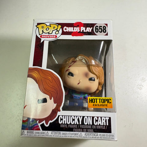 BOX FLAWS VIEW PHOTOS Chucky on Cart Funko Pop 658 Vinyl Figure (11.4 Cm L × 8.9 Cm W × 15.9 Cm H)