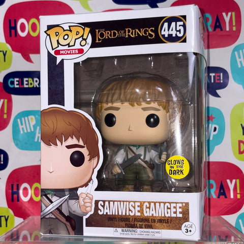 BOX DAMAGE VIEW PHOTOS Samwise Gamgee GLOW - Lord of the Rings Hobbit Funko Pop 445 Vinyl Figure (11.4 Cm L × 8.9 Cm W × 15.9 Cm H)