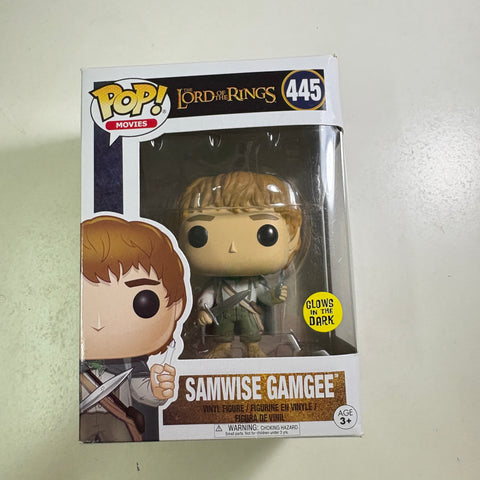 BOX DAMAGE VIEW PHOTOS Samwise Gamgee GLOW - Lord of the Rings Hobbit Funko Pop 445 Vinyl Figure (11.4 Cm L × 8.9 Cm W × 15.9 Cm H)