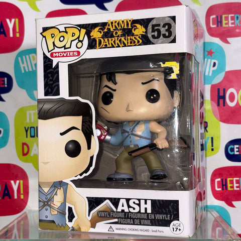 BOX FLAWS VIEW PHOTOS Ash - Army of Darkness Funko Pop 53 Vinyl Figure (11.4 Cm L × 8.9 Cm W × 15.9 Cm H)