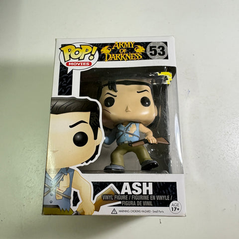 BOX FLAWS VIEW PHOTOS Ash - Army of Darkness Funko Pop 53 Vinyl Figure (11.4 Cm L × 8.9 Cm W × 15.9 Cm H)