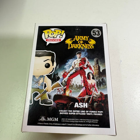 BOX FLAWS VIEW PHOTOS Ash - Army of Darkness Funko Pop 53 Vinyl Figure (11.4 Cm L × 8.9 Cm W × 15.9 Cm H)