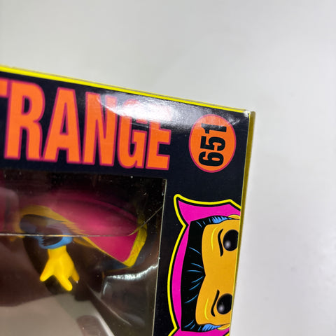 BOX FLAWS VIEW PHOTOS Doctor Strange - Blacklight Marvel Funko Pop 651 Vinyl Figure Exclusive