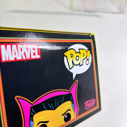 BOX FLAWS VIEW PHOTOS Doctor Strange - Blacklight Marvel Funko Pop 651 Vinyl Figure Exclusive