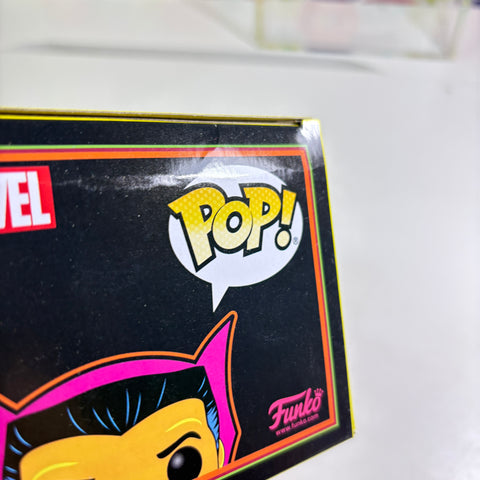 BOX FLAWS VIEW PHOTOS Doctor Strange - Blacklight Marvel Funko Pop 651 Vinyl Figure Exclusive