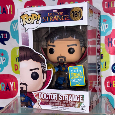 BOX FLAWS VIEW PHOTOS Doctor Strange - Marvel Funko Pop 161 Vinyl Figure SUMMER CONVENTION