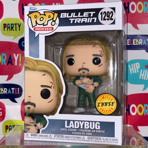 Brad Pitt/Lady Bug CHASE - Bullet Train Funko Pop 1292 Vinyl Figure (11.4 Cm L × 8.9 Cm W × 15.9 Cm H)
