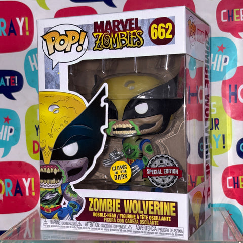 Zombie Wolverine - Marvel Zombies Funko Pop 662 Vinyl Figure Exclusive GLOW