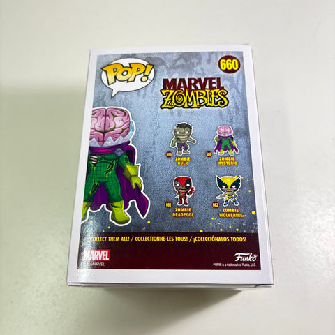 BOX FLAWS VIEW PHOTOS Zombie Mysterio - Marvel Zombies Funko Pop 660 Vinyl Figure Exclusive GLOW