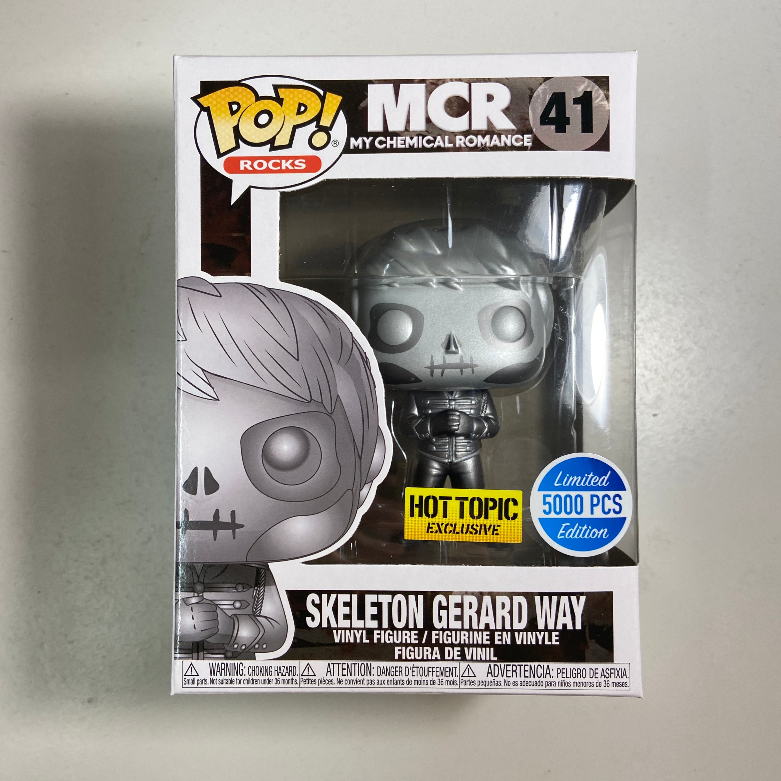 My Chemical Romance - Gerard Way (Skeleton) Funko Pop Rocks 41 Hot Top ...