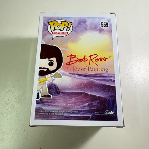 Bob Ross with Paintbrush - Funko Pop 559 Vinyl Figure (11.4 Cm L × 8.9 Cm W × 15.9 Cm H)