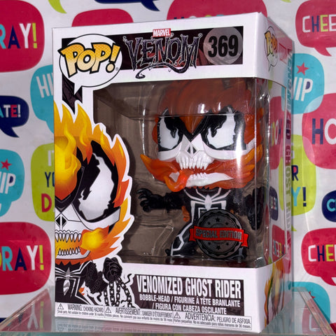 BOX FLAWS VIEW PHOTOS Venomized Ghost Rider - Venom Marvel Funko Pop 369 Vinyl Figure Exclusive