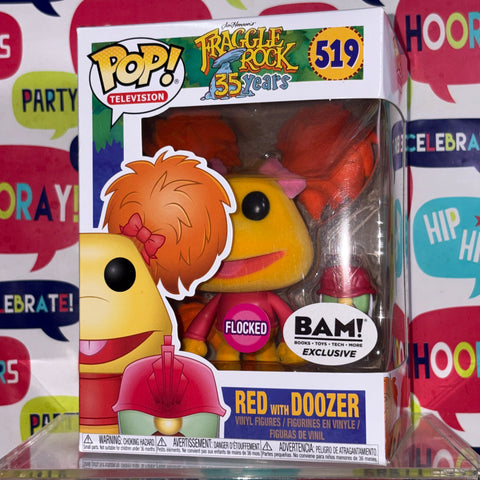 Red with Doozer FLOCKED - Fraggle Rock Funko Pop Vinyl Figure (11.4 Cm L × 8.9 Cm W × 15.9 Cm H)