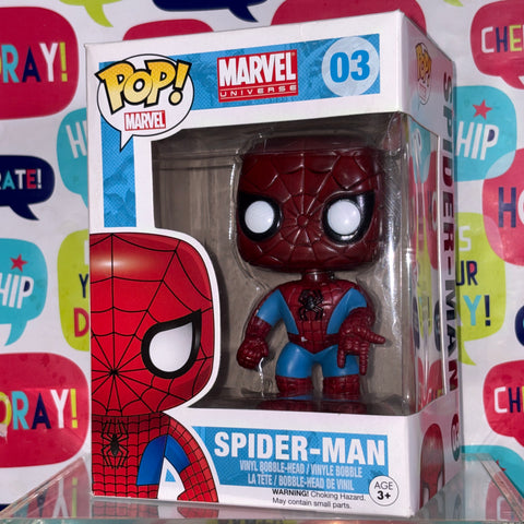 BOX FLAWS VIEW PHOTOS Spider-man - Marvel Funko Pop 03 Vinyl Figure