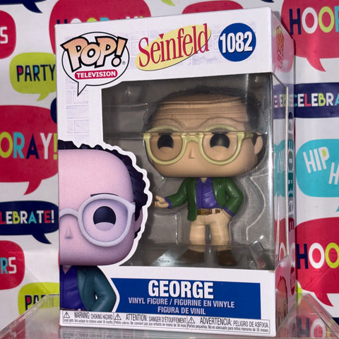 SUNFADED BOX VIEW PHOTOS George - Seinfeld Funko Pop Vinyl Figure 1082 (11.4 Cm L × 8.9 Cm W × 15.9 Cm H)