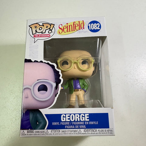 SUNFADED BOX VIEW PHOTOS George - Seinfeld Funko Pop Vinyl Figure 1082 (11.4 Cm L × 8.9 Cm W × 15.9 Cm H)